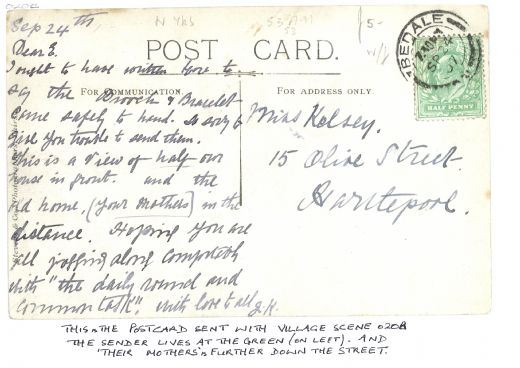 Postcard of east end (back)