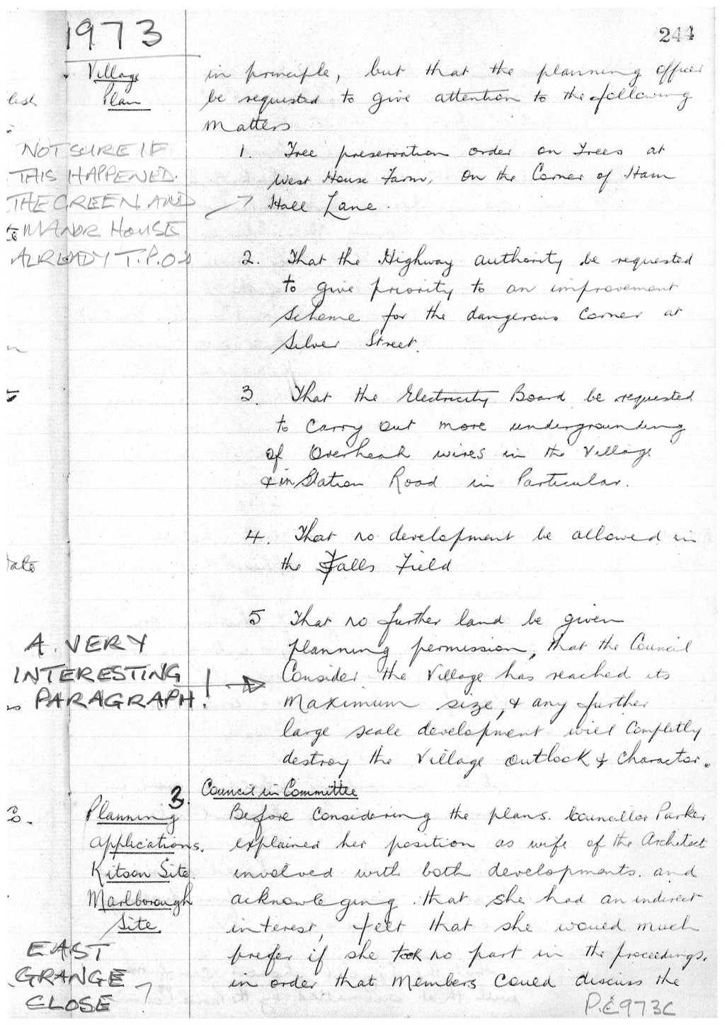 Minutes 1973