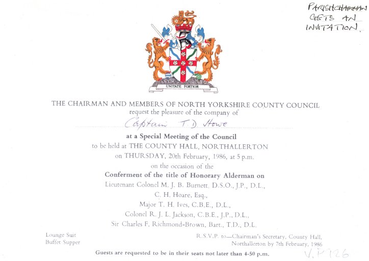 Parish chairman receives an invitation to a council meeting