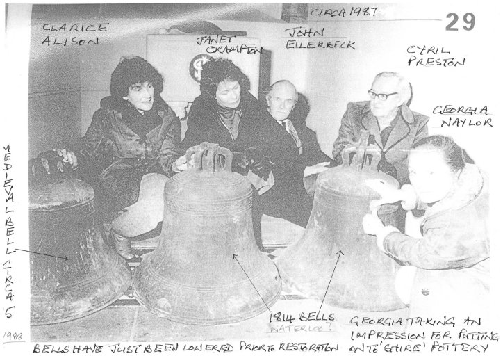 Scruton bells taken down for restoration C.1987