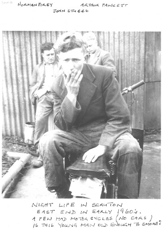 Night life in Scruton Easy End in early 1960s