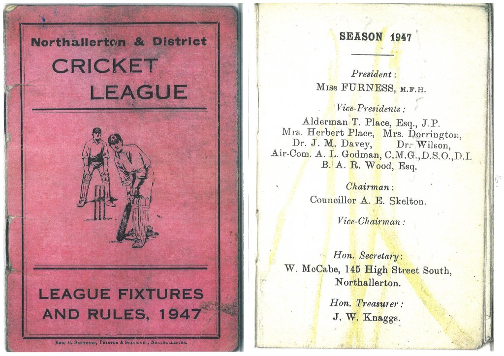 1947 Season Northallerton Evening League
