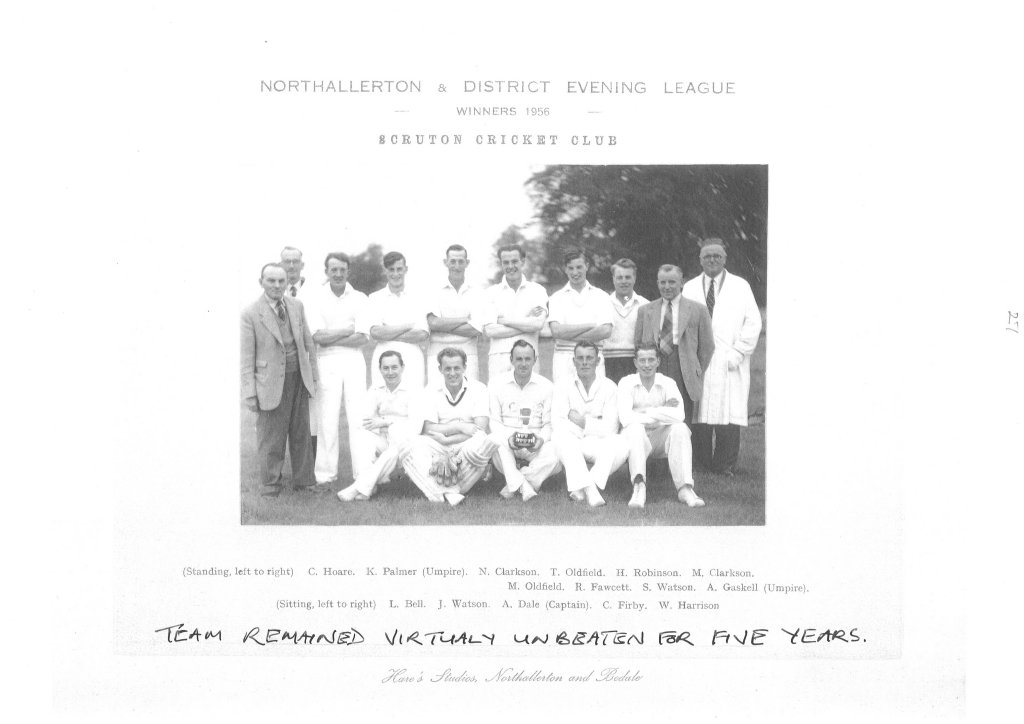Evening League winners 1956