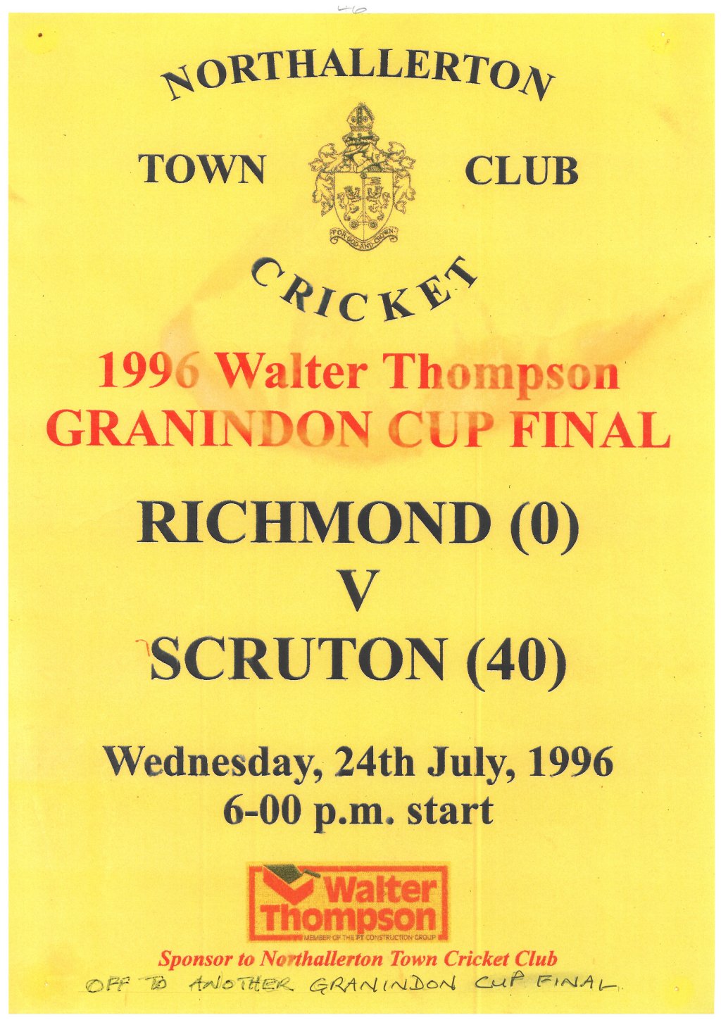 Another cup final won 1996